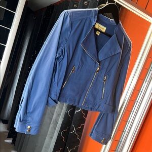 💙 Chic Cobalt Queen Maralyn & Me Cropped Moto Jacket 💎